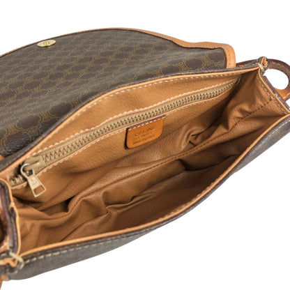CELINE Macadam Blason Shoulder bag Brown Vintage n6642d