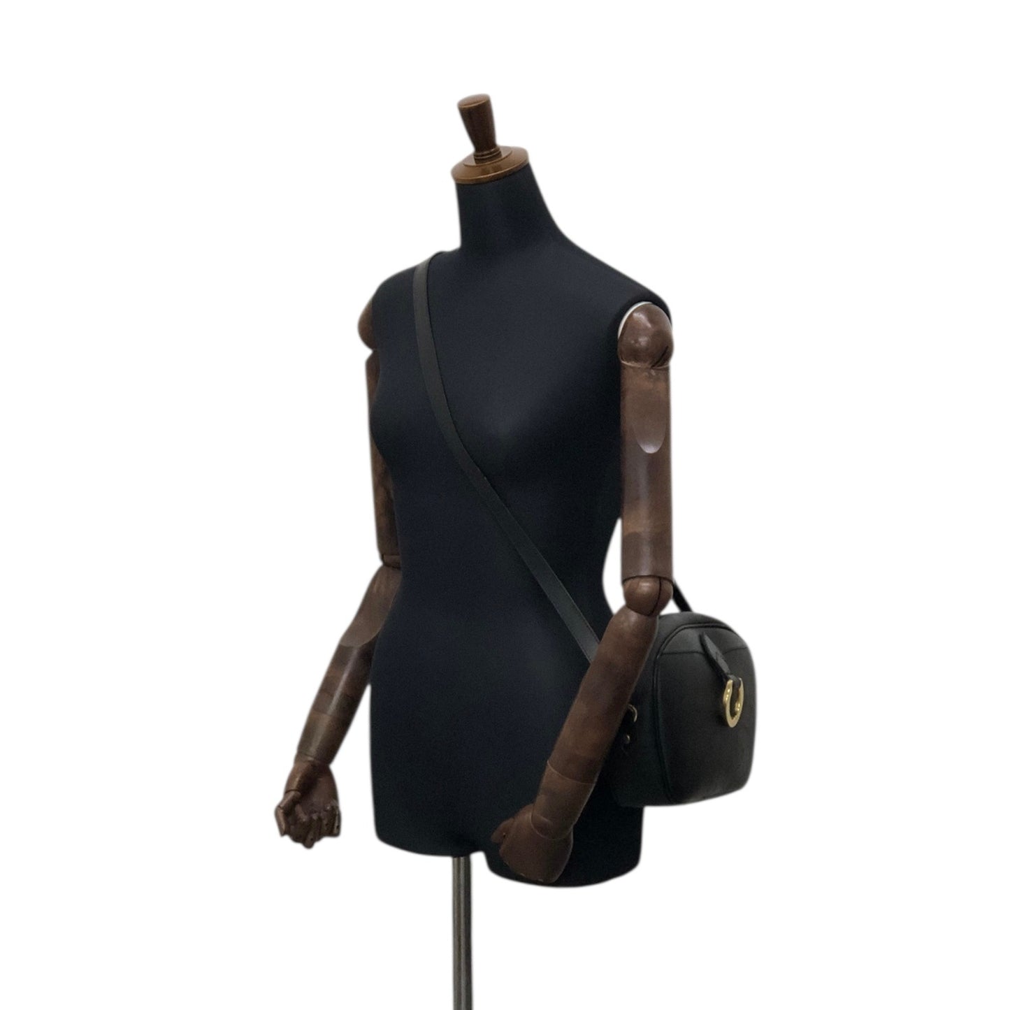 Christian Dior Trotter Round Shoulder bag Black Vintage texmwr