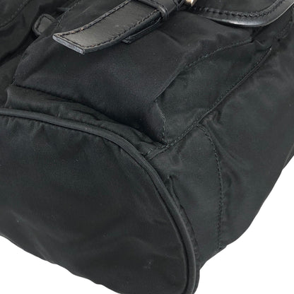 PRADA Triangle Logo Backpack Black Vintage hu5ayn