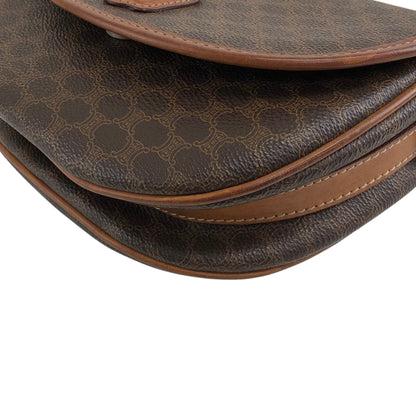 CELINE Macadam Blason Round Shoulder bag Brown Vintage afajii