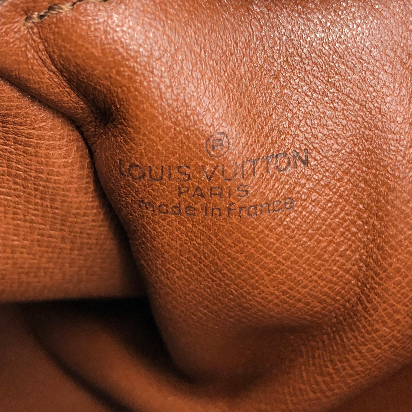 LOUIS VUITTON Monogram Handbag Brown Vintage efphw4