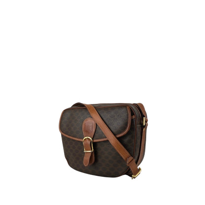 CELINE Macadam Blason Front Buckle Shoulder bag Brown Vintage n75n6t