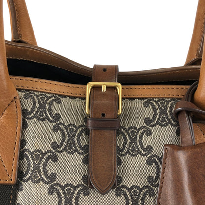 CELINE Macadam Handbag Totebag Beige Vintage c247bz