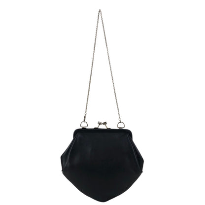 Salvatore Ferragamo Vala Metal Clasp Chain Shoulder bag Black Vintage yntg52