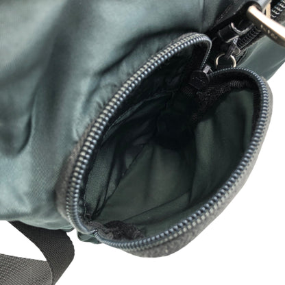 PRADA Tessuto Triangle Logo Double Pocket Backpack Green Vintage 43hn3u