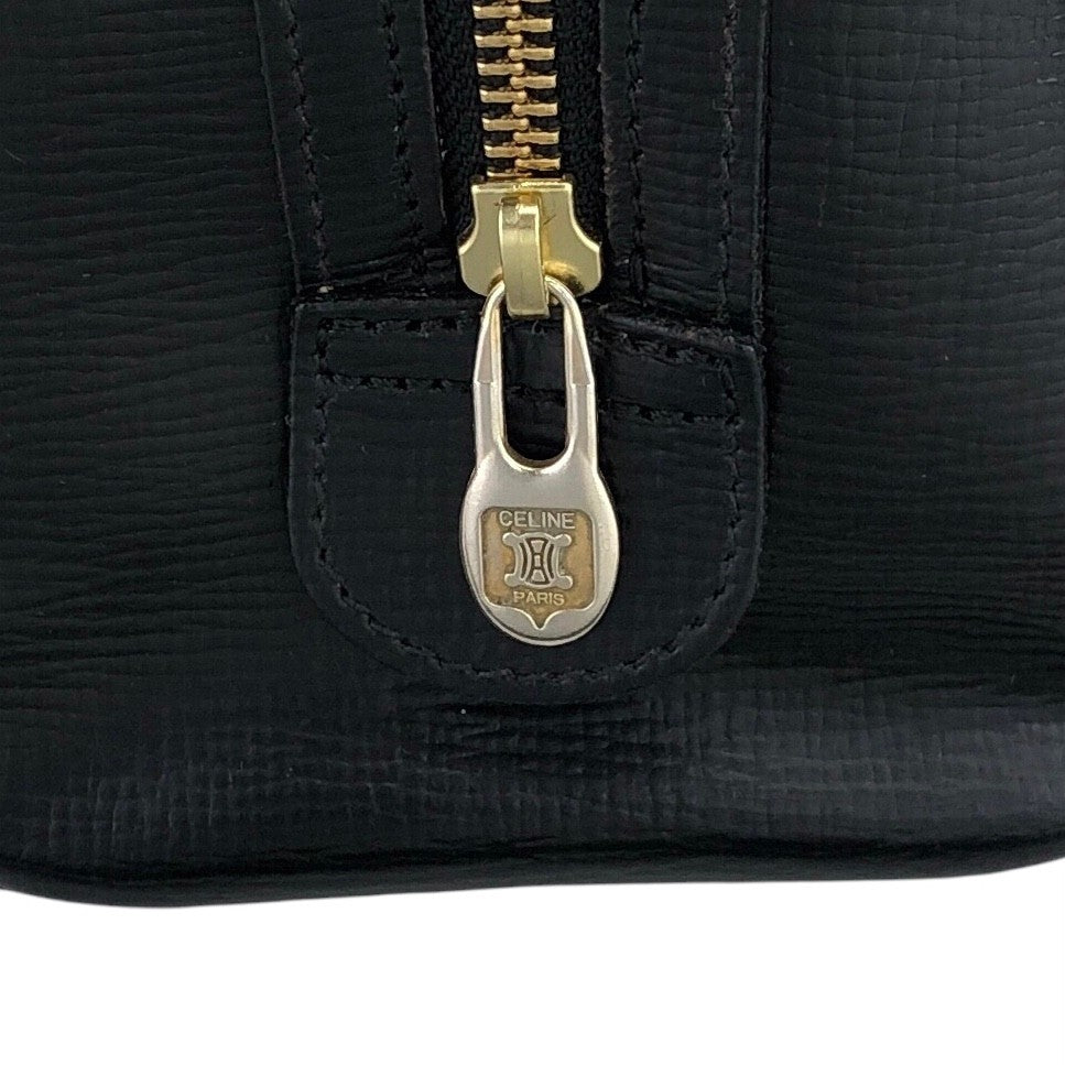 CELINE Blason Two-way Boston bag Shoulder bag Black Vintage cju3i5