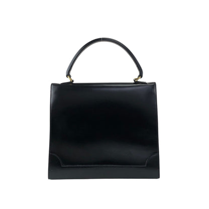 CELINE Gancini Handbag Black Vintage rtifa3