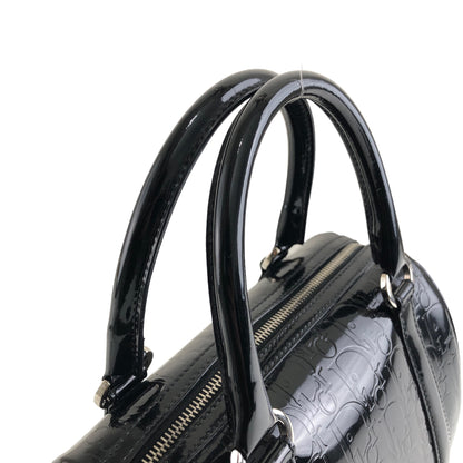 Christian Dior Trotter Patent Leather Handbag Boston bag Black Vintage ckzjdp