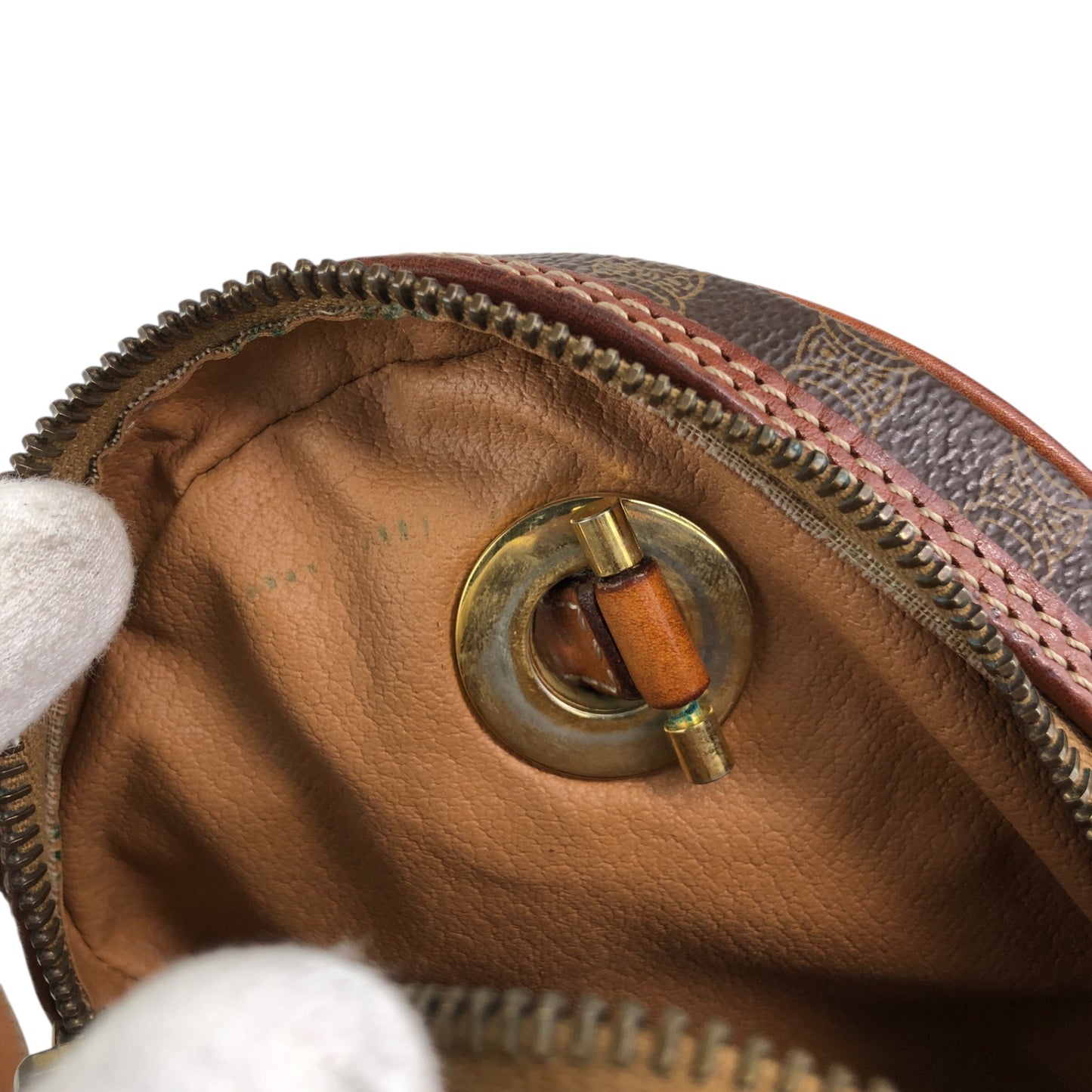 CELINE Macadam Shoulder bag Brown Vintage zhsca6