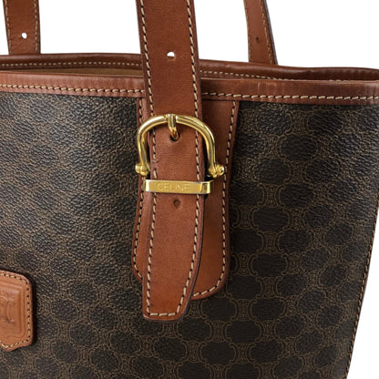 CELINE Macadam Blason Handbag Totebag Brown Vintage g8hnuw
