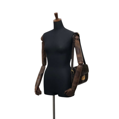 CELINE Horse Carriage Shoulder bag Brown Vintage 8kncfy