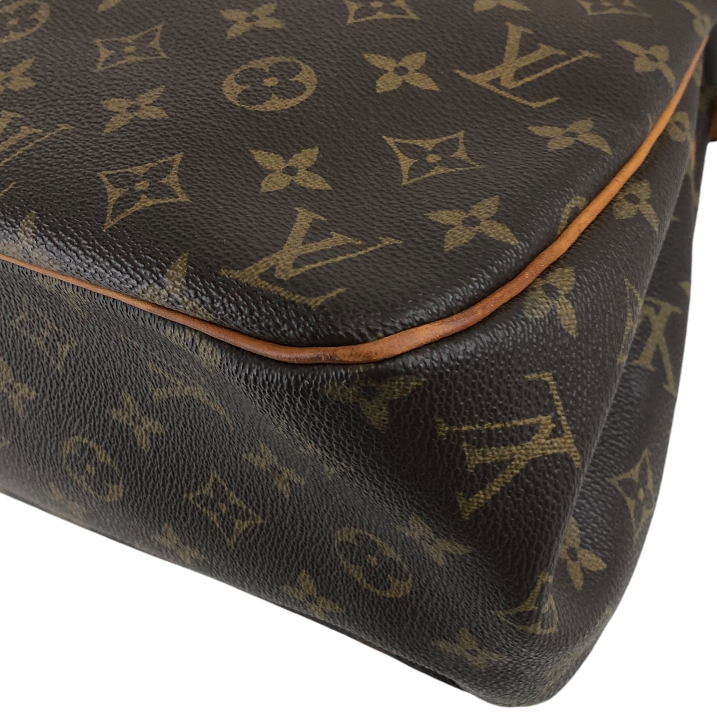 LOUIS VUITTON Monogram Handbag Brown M51154 Vintage y6xita