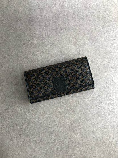 CELINE Macadam Blason Long Wallet Black Vintage d3z87w