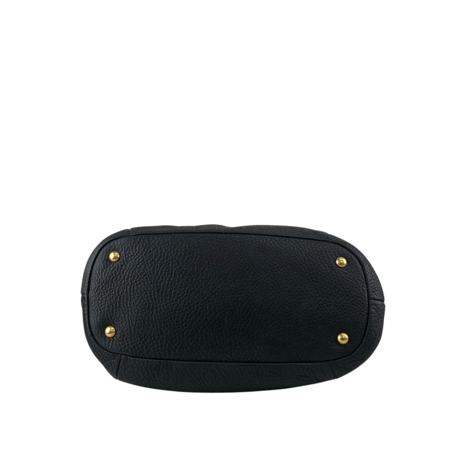PRADA Logo Two-way Handbag Shoulder bag Black Vintage yhj7uy
