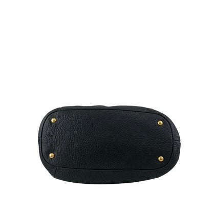 PRADA Logo Two-way Handbag Shoulder bag Black Vintage yhj7uy
