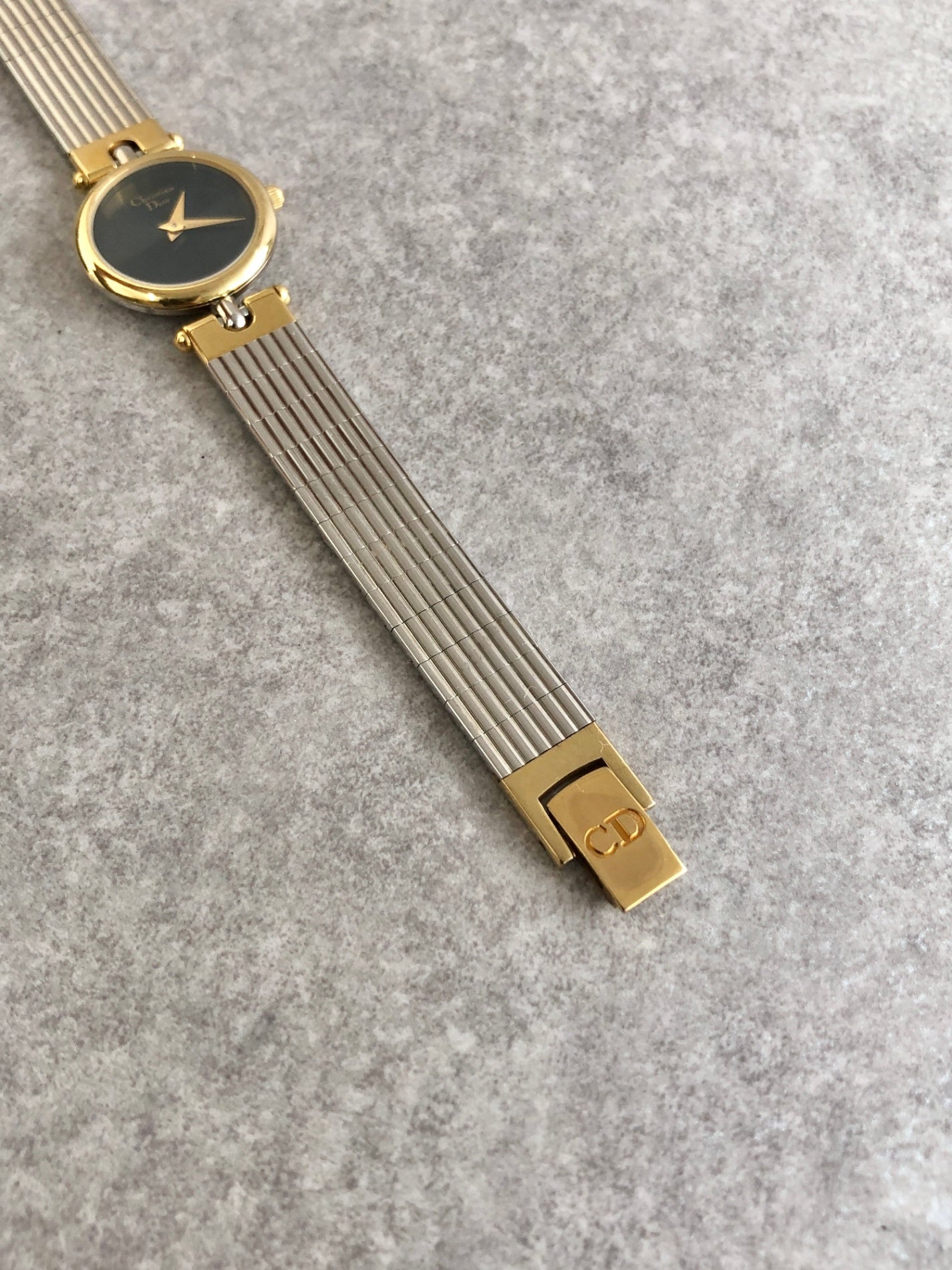 Christian Dior Quartz Watch Silver×Gold 3025 Vintage irm46k