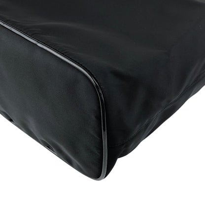 PRADA Tessuto Triangle Logo Drawstring Handbag Totebag Black Vintage 8y7i6t