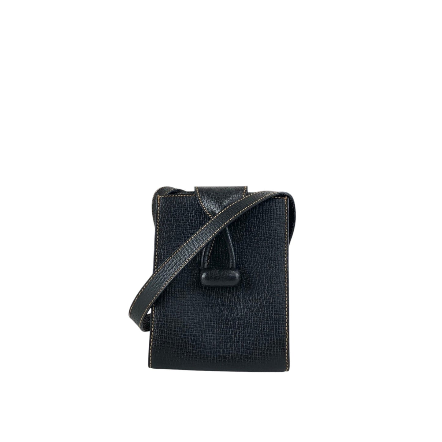 LOEWE Logo Turn Lock Shoulder bag Black Vintage 4uy7z7