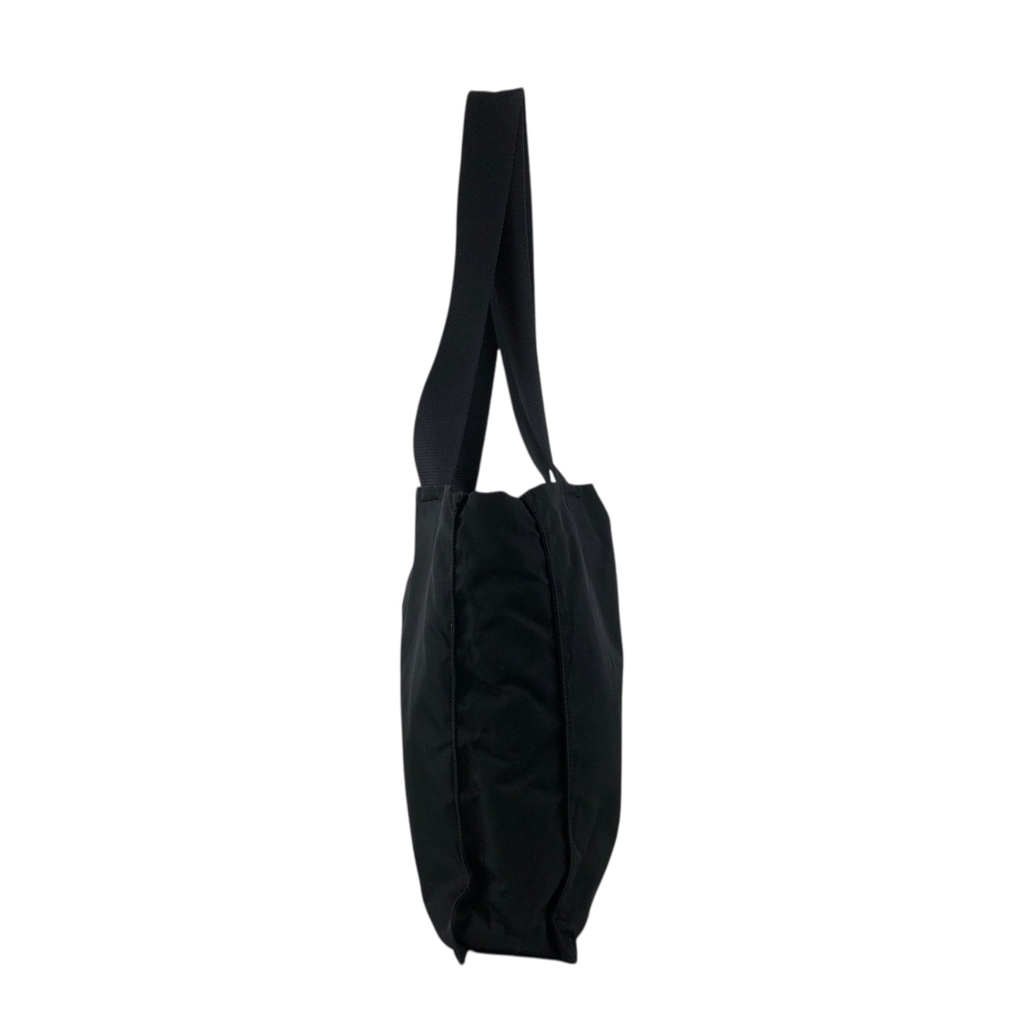 PRADA Tessuto Triangle Logo Totebag Black Vintage fhex45