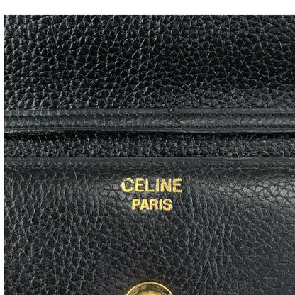 CELINE Gancini Shoulder bag Black Vintage 5hj33y