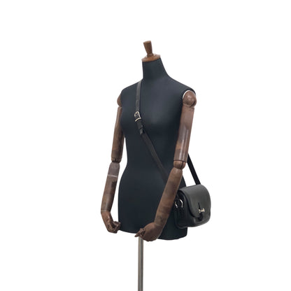 CELINE Front Buckle Shoulder bag Black Vintage 3nhdaw