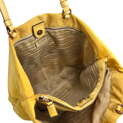 PRADA Triangle Logo Totebag Yellow Vintage gp2htj