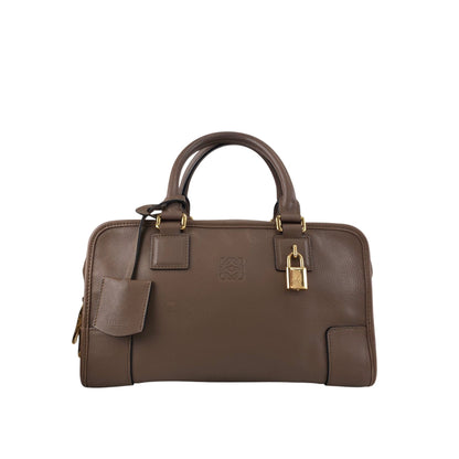 LOEWE Amazona28 Anagram Small Boston bag Handbag Beige Vintage euhpr8