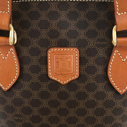 CELINE Macadam Blason Handbag Brown Vintage 5s22vy