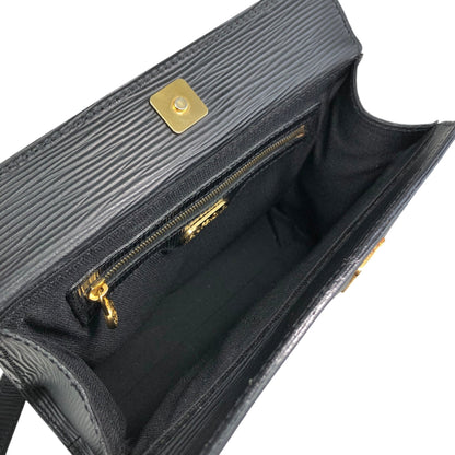 FENDI Logo Embossed Shoulder bag Black Vintage asc2di