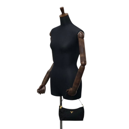 PRADA Logo Small Handbag Black Vintage 4kewfr