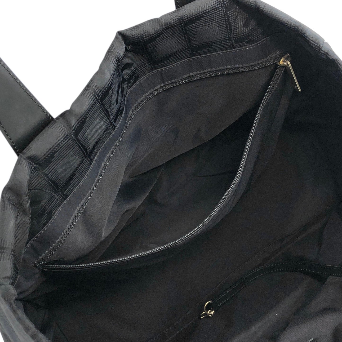 CHANEL New Travel Line Handbag Black Vintage kthaeu