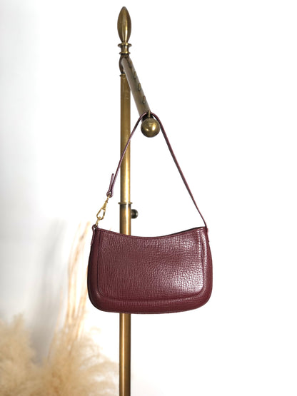 LOEWE Logo Embossed Small Handbag Bordeaux Vintage d75auv