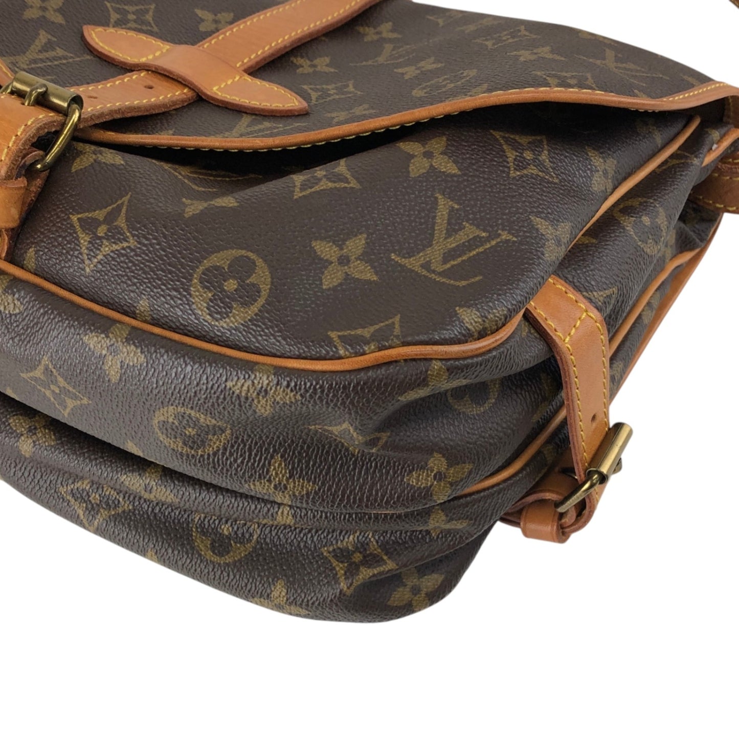 LOUIS VUITTON Monogram Shoulder bag Brown Vintage 27my8c