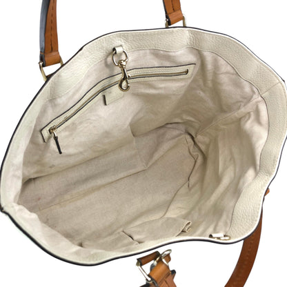 GUCCI Logo Totebag Ivory×Brown Vintage rc7r6c