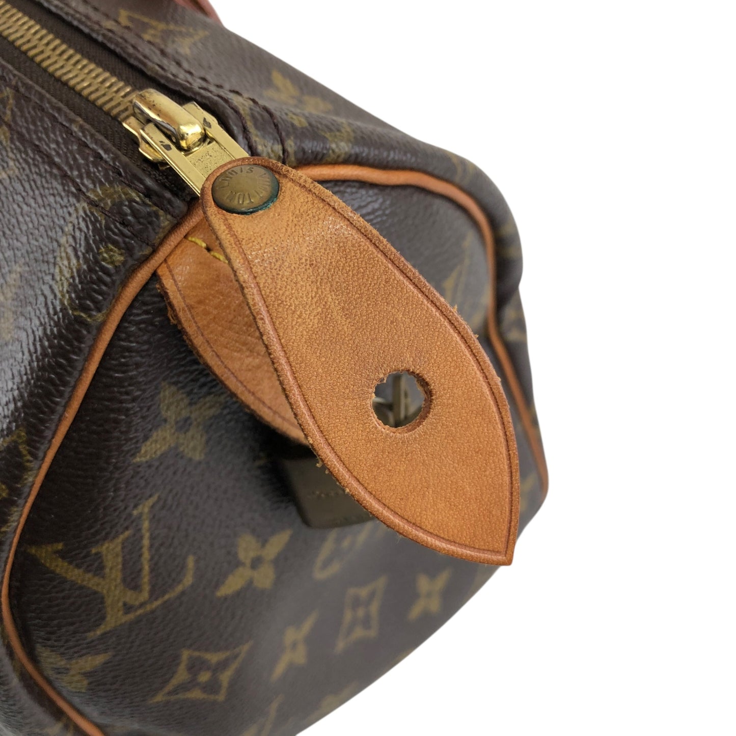 LOUIS VUITTON Monogram Small Boston bag Handbag Brown Vintage 232hgi