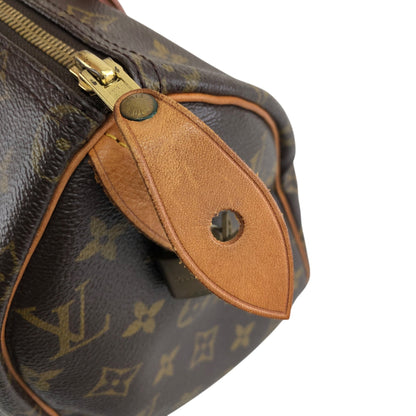 LOUIS VUITTON Monogram Small Boston bag Handbag Brown Vintage 232hgi