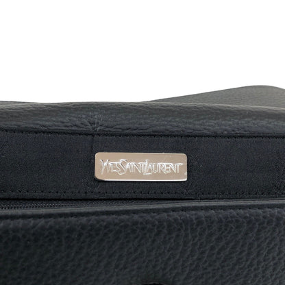 Yves Saint Laurent Logo Shoulder bag Black Vintage vgm3f4