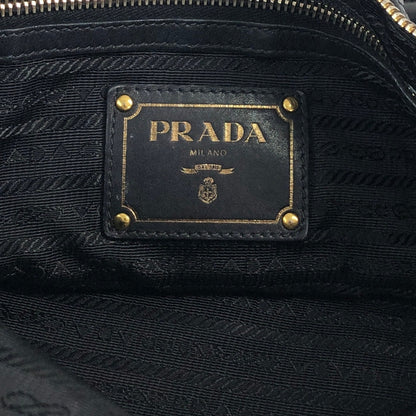 PRADA Logo Two-way Handbag Shoulder bag Black Vintage jrndes