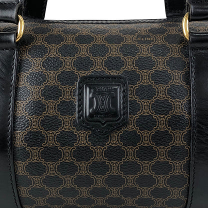 CELINE Macadam Blason Handbag Black Vintage yagsxr