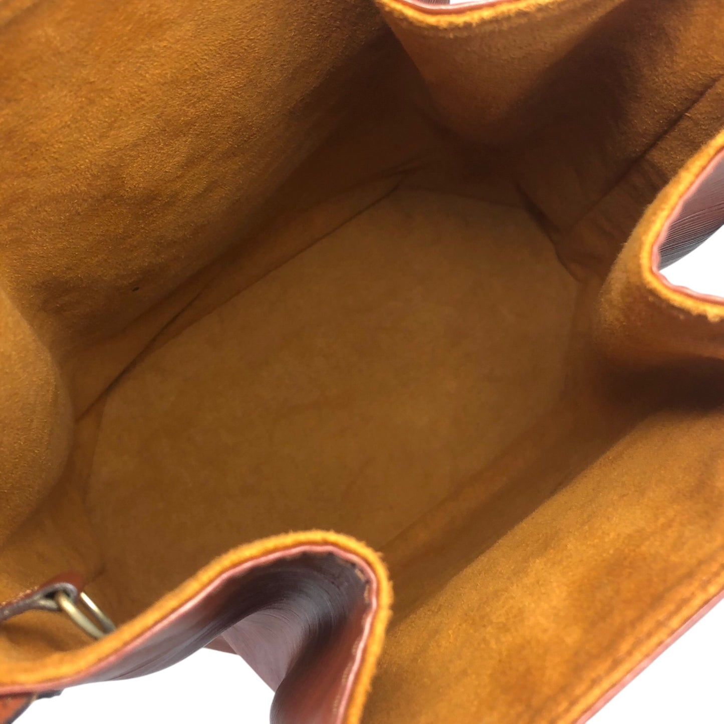 LOUIS VUITTON Epi Drawstring Shoulder bag Brown Vintage ij3uzs