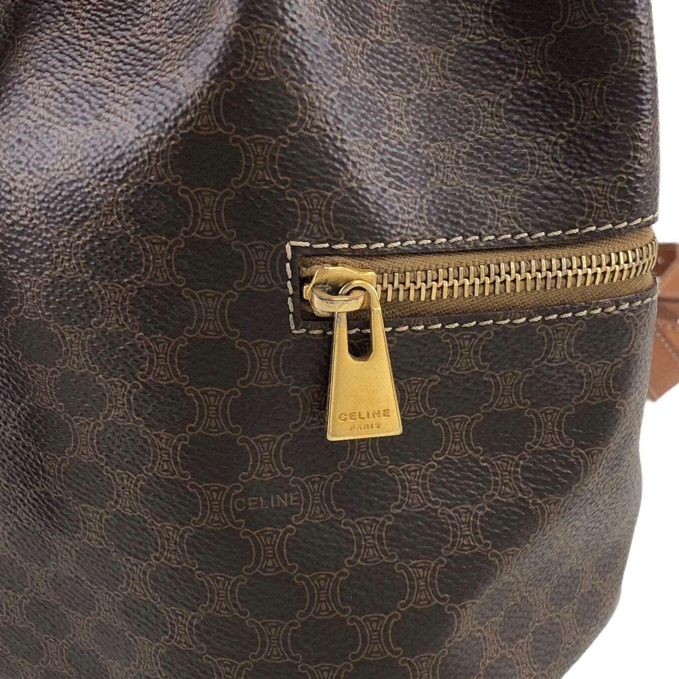 CELINE Macadam Blason Backpack Brown Vintage nmaxvd