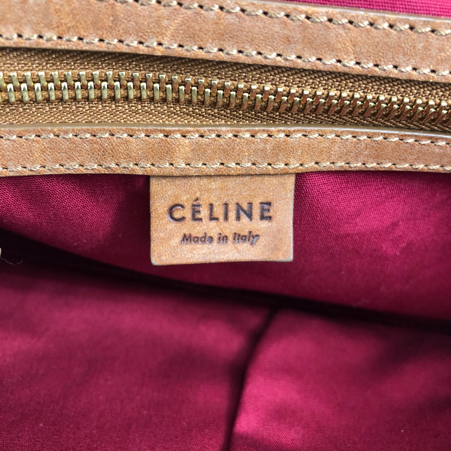 CELINE Triomphe Totebag Brown Vintage 38764j