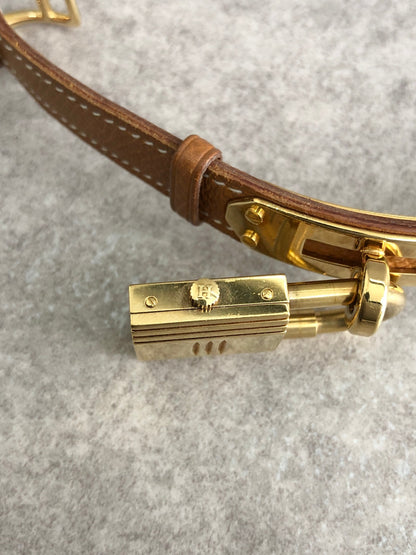 HERMES Quartz Watch Brown Vintage 6kuddk
