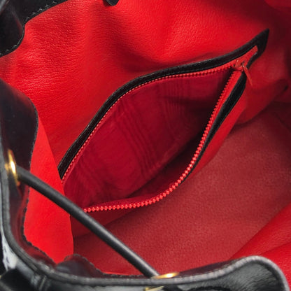 CELINE GancinivDrawstring Shoulder bag Black Vintage z78ygt