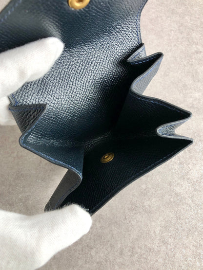 HERMES Coin Purse Navy Vintage mtijfp
