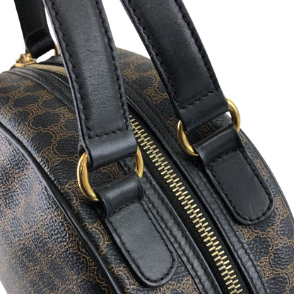 CELINE Macadam Blason Handbag Black Vintage guswt5