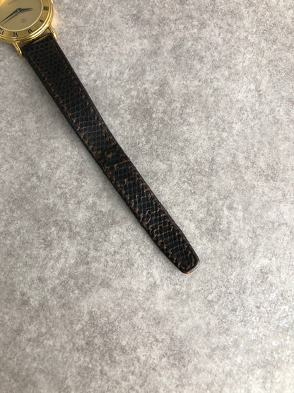 GUCCI Logo Watch Black 3000L Vintage upizt7