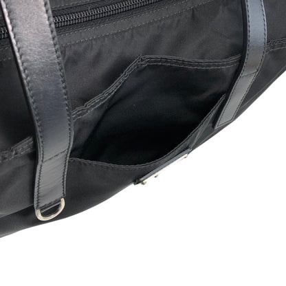 PRADA Tessuto Triangle Logo Totebag Black Vintage gy3es2