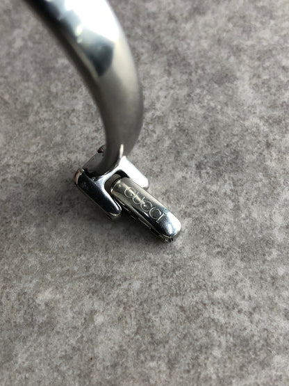 GUCCI Logo Quartz Watch Silver 1400L Vintage y3piv6