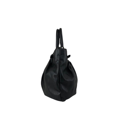 PRADA Logo Two-way Handbag Shoulder bag Black Vintage guwiir